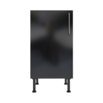 Pre Assembled Modern 450mm fitted kitchen base unit black gloss