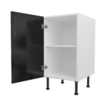 Pre Assembled Modern 450mm fitted kitchen base unit black gloss