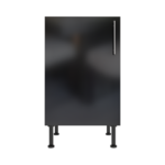Pre Assembled Modern 500mm fitted kitchen base unit black gloss