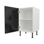 Pre Assembled Modern 500mm fitted kitchen base unit black gloss