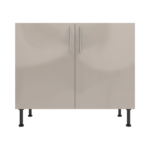Pre Assembled Modern 1000mm fitted kitchen universal base unit cashmere gloss