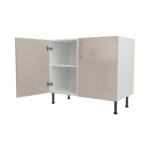 Pre Assembled Modern 1000mm fitted kitchen universal base unit cashmere gloss