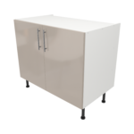 Pre Assembled Modern 1000mm fitted kitchen universal base unit cashmere gloss