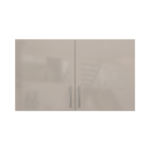 Pre Assembled Modern 1200mm fitted kitchen wall unit cashmere gloss