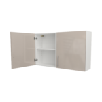 Pre Assembled Modern 1200mm fitted kitchen wall unit cashmere gloss