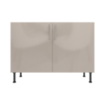 Pre Assembled Modern 1200mm fitted kitchen universal base unit cashmere gloss