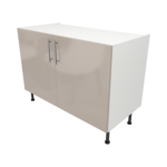 Pre Assembled Modern 1200mm fitted kitchen universal base unit cashmere gloss