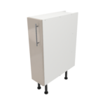 Pre Assembled Modern 200mm fitted kitchen base unit cashmere gloss