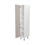 Pre Assembled Modern 350mm Tall Kitchen Larder fitted unit cashmere gloss