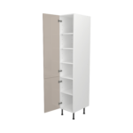 Pre Assembled Modern 400mm Tall Kitchen Larder fitted unit cashmere gloss