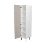 Pre Assembled Modern 450mm Tall Kitchen Larder fitted unit cashmere gloss