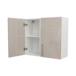 Pre Assembled Modern 800mm fitted kitchen wall unit cashmere gloss
