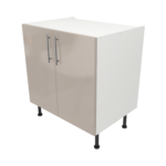 Pre Assembled Modern 800mm fitted kitchen universal base unit cashmere gloss