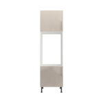 Pre Assembled Modern Double Housing Kitchen Larder fitted Unit cashmere gloss