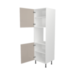 Pre Assembled Modern Single Oven Housing Kitchen Larder fitted Unit cashmere gloss