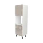 Pre Assembled Modern Single Oven Housing Kitchen Larder fitted Unit cashmere gloss