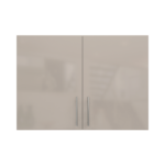 Pre Assembled Modern 1000mm fitted kitchen wall unit cashmere gloss