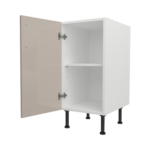 Pre Assembled Modern 400mm fitted kitchen base unit cashmere gloss