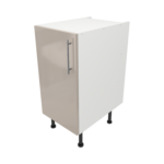 Pre Assembled Modern 400mm fitted kitchen base unit cashmere gloss