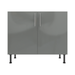 Pre Assembled Modern 1000mm fitted kitchen universal base unit dust grey gloss