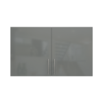 Pre Assembled Modern 1200mm fitted kitchen wall unit dust grey gloss