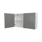 Pre Assembled Modern 1200mm fitted kitchen wall unit dust grey gloss