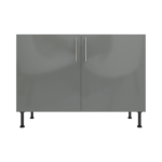 Pre Assembled Modern 1200mm fitted kitchen universal base unit dust grey gloss