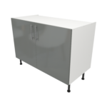 Pre Assembled Modern 1200mm fitted kitchen universal base unit dust grey gloss