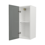 Pre Assembled Modern 300mm fitted kitchen wall unit dust grey gloss