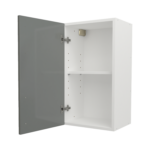 Pre Assembled Modern 400mm fitted kitchen wall unit dust grey gloss