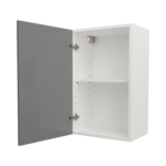 Pre Assembled Modern 450mm fitted kitchen wall unit dust grey gloss