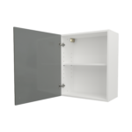 Pre Assembled Modern 600mm fitted kitchen wall unit dust grey gloss