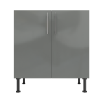 Pre Assembled Modern 800mm fitted kitchen universal base unit dust grey gloss