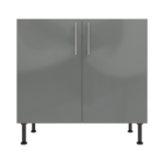 Pre Assembled Modern 900mm fitted kitchen universal base unit dust grey gloss