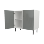 Pre Assembled Modern 900mm fitted kitchen universal base unit dust grey gloss