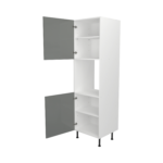 Pre Assembled Modern Single Oven Housing Kitchen Larder fitted Unit dust grey gloss