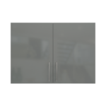 Pre Assembled Modern 1000mm fitted kitchen wall unit dust grey gloss