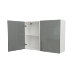 Pre Assembled Modern 1000mm fitted kitchen wall unit dust grey gloss