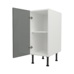 Pre Assembled Modern 350mm fitted kitchen base unit dust grey gloss