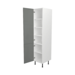 Pre Assembled Modern 450mm Tall Kitchen Larder fitted unit dust grey gloss