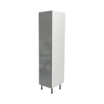Pre Assembled Modern 450mm Tall Kitchen Larder fitted unit dust grey gloss