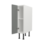 Pre Assembled Modern 200mm fitted kitchen base unit dust grey gloss