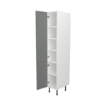 Pre Assembled Modern 350mm Tall Kitchen Larder fitted unit dust grey gloss