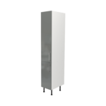 Pre Assembled Modern 350mm Tall Kitchen Larder fitted unit dust grey gloss