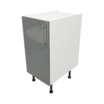 Pre Assembled Modern 400mm fitted kitchen base unit dust grey gloss