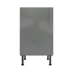 Pre Assembled Modern 500mm fitted kitchen base unit dust grey gloss