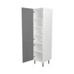 Pre Assembled Modern 500mm Tall Kitchen Larder fitted unit dust grey gloss