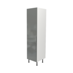 Pre Assembled Modern 500mm Tall Kitchen Larder fitted unit dust grey gloss