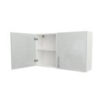 Pre Assembled Modern 1200mm fitted kitchen wall unit light grey gloss
