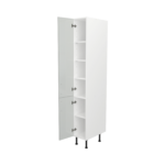 Pre Assembled Modern 300mm Tall Kitchen Larder fitted unit light grey gloss